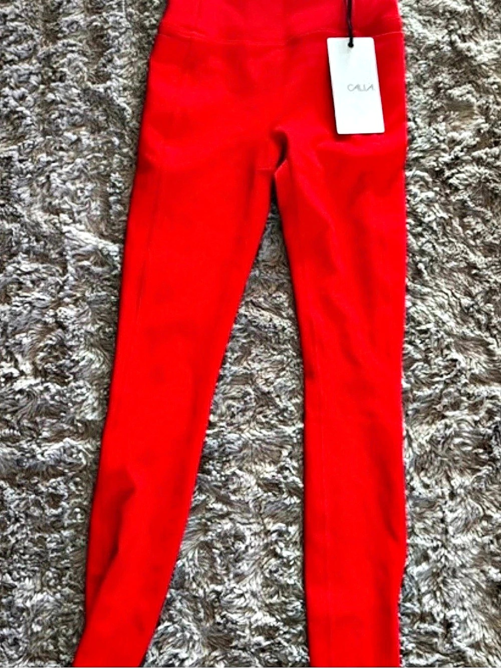 Calia Essential High Rise Rib Legging Red XS